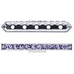 Dreamtime Crystal DC 77730 Rondelle Spacer Bars 5 Hole Purple Velvet/Silver